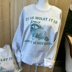 Raccoon crewneck sweatshirt